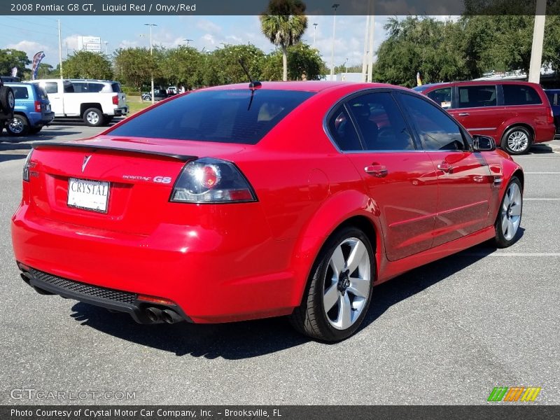 Liquid Red / Onyx/Red 2008 Pontiac G8 GT