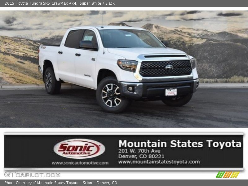 Super White / Black 2019 Toyota Tundra SR5 CrewMax 4x4