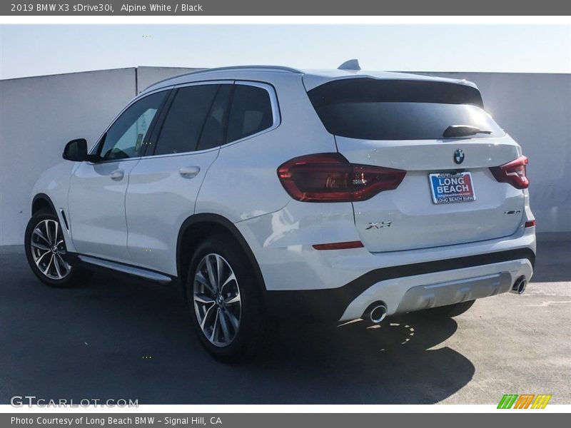 Alpine White / Black 2019 BMW X3 sDrive30i