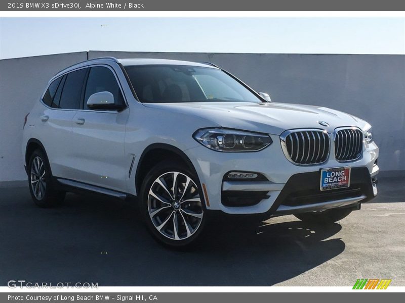 Alpine White / Black 2019 BMW X3 sDrive30i