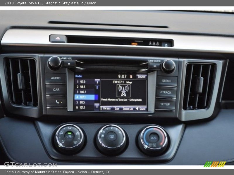 Magnetic Gray Metallic / Black 2018 Toyota RAV4 LE