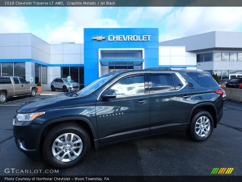 Graphite Metallic / Jet Black 2018 Chevrolet Traverse LT AWD