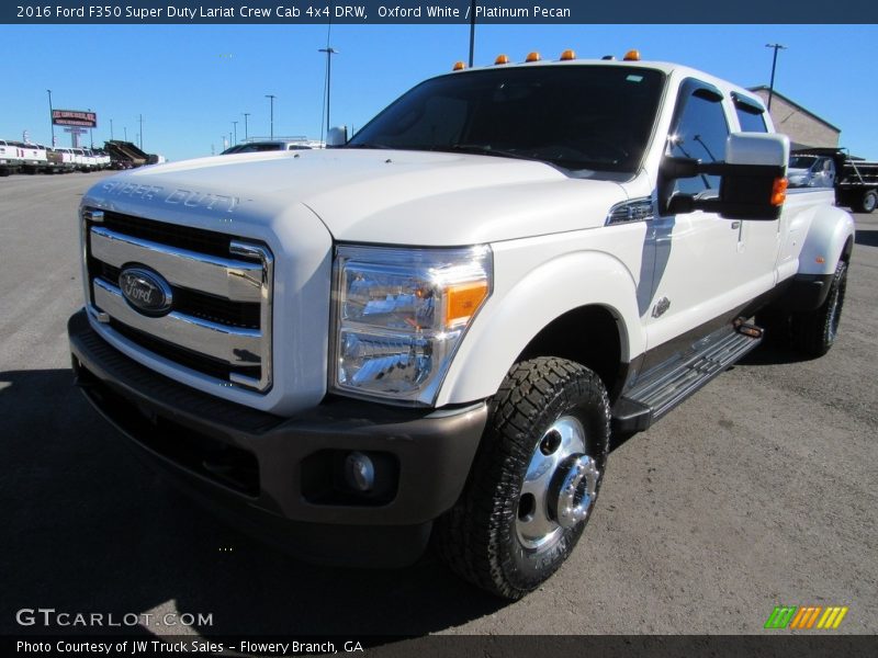 Oxford White / Platinum Pecan 2016 Ford F350 Super Duty Lariat Crew Cab 4x4 DRW
