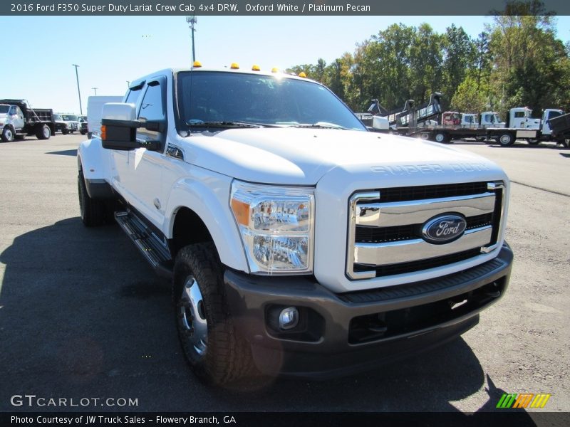 Oxford White / Platinum Pecan 2016 Ford F350 Super Duty Lariat Crew Cab 4x4 DRW