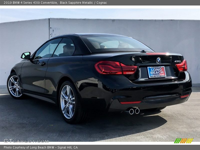 Black Sapphire Metallic / Cognac 2019 BMW 4 Series 430i Convertible