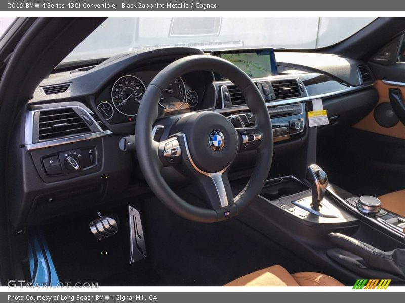 Black Sapphire Metallic / Cognac 2019 BMW 4 Series 430i Convertible