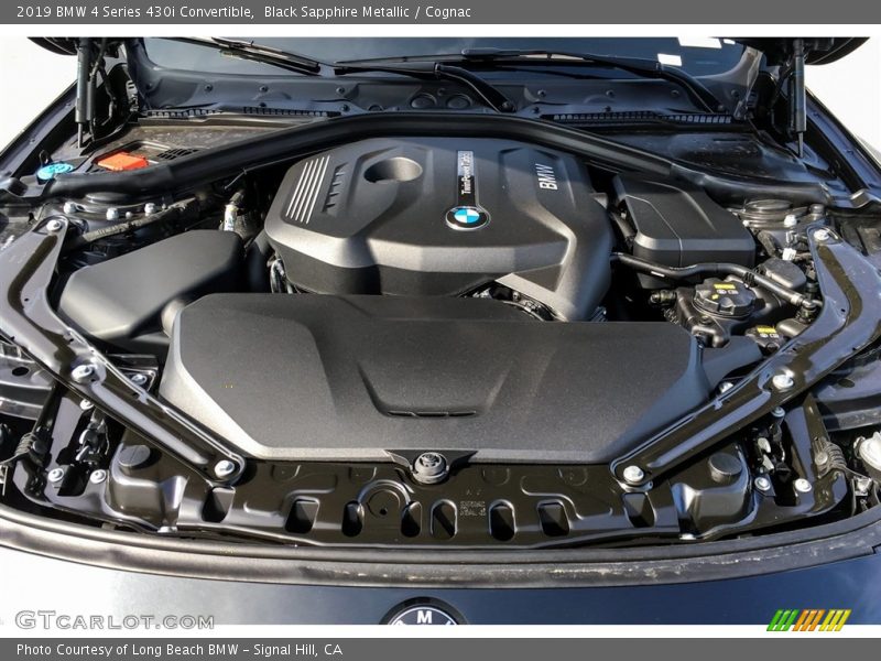 Black Sapphire Metallic / Cognac 2019 BMW 4 Series 430i Convertible