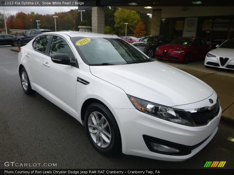 Snow White Pearl / Beige 2013 Kia Optima LX