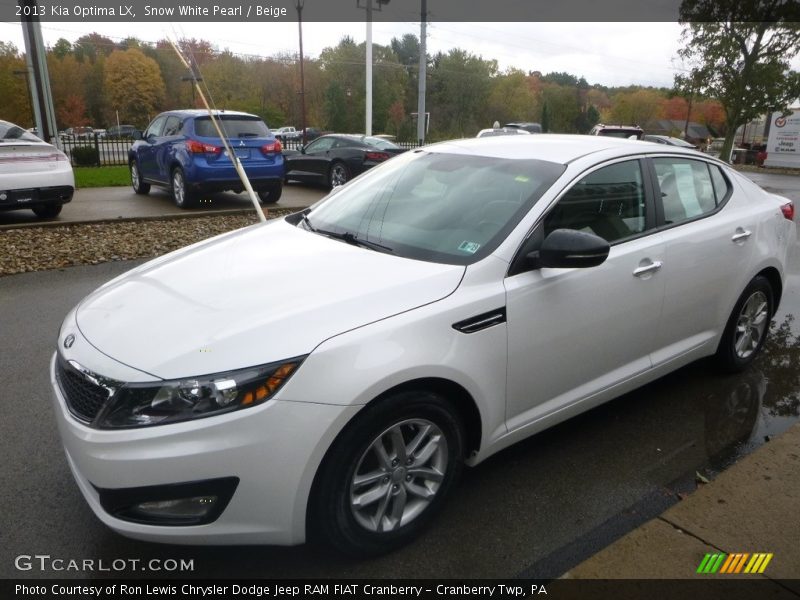 Snow White Pearl / Beige 2013 Kia Optima LX