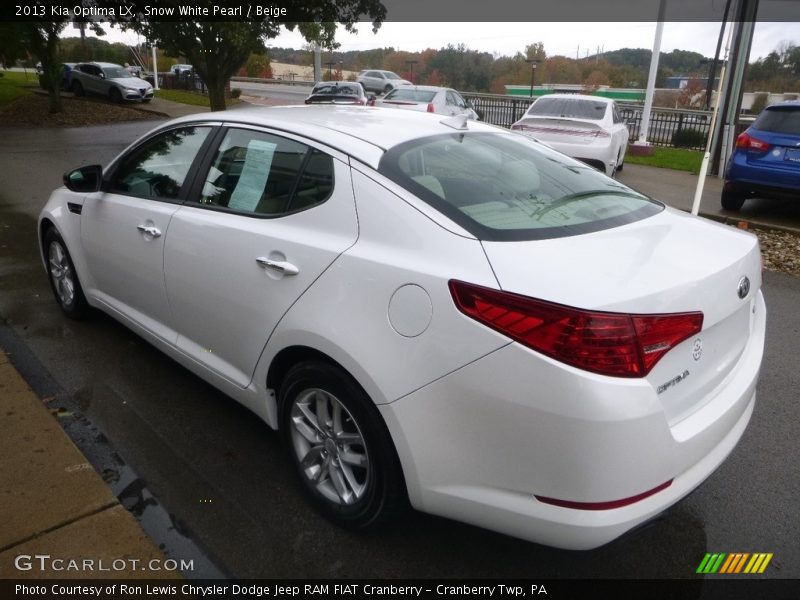 Snow White Pearl / Beige 2013 Kia Optima LX