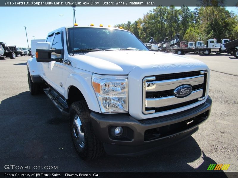 Oxford White / Platinum Pecan 2016 Ford F350 Super Duty Lariat Crew Cab 4x4 DRW
