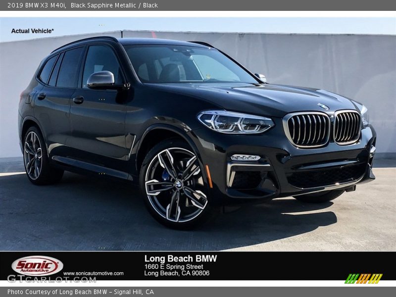 Black Sapphire Metallic / Black 2019 BMW X3 M40i