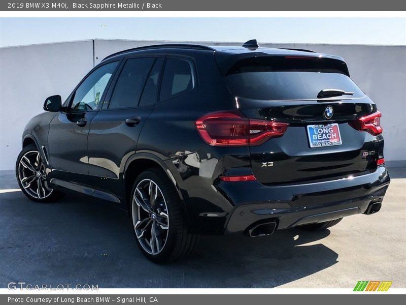 Black Sapphire Metallic / Black 2019 BMW X3 M40i