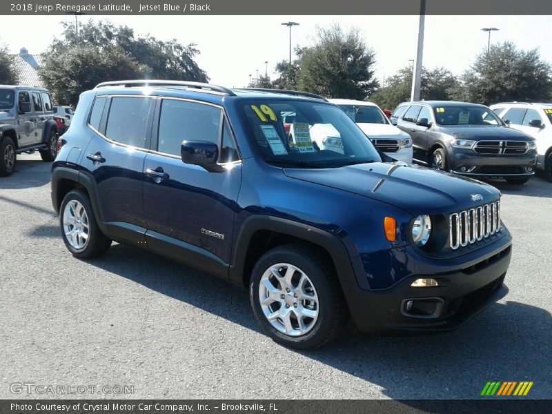 Jetset Blue / Black 2018 Jeep Renegade Latitude