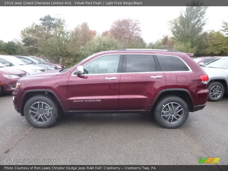 Velvet Red Pearl / Light Frost Beige/Black 2019 Jeep Grand Cherokee Limited 4x4