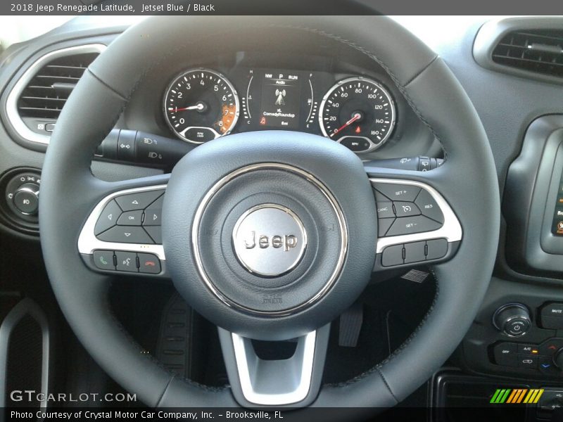 Jetset Blue / Black 2018 Jeep Renegade Latitude