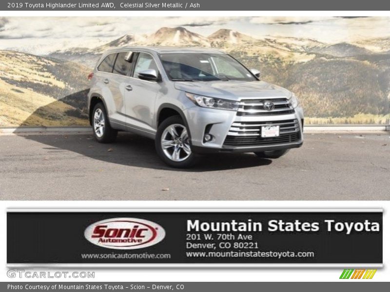 Celestial Silver Metallic / Ash 2019 Toyota Highlander Limited AWD