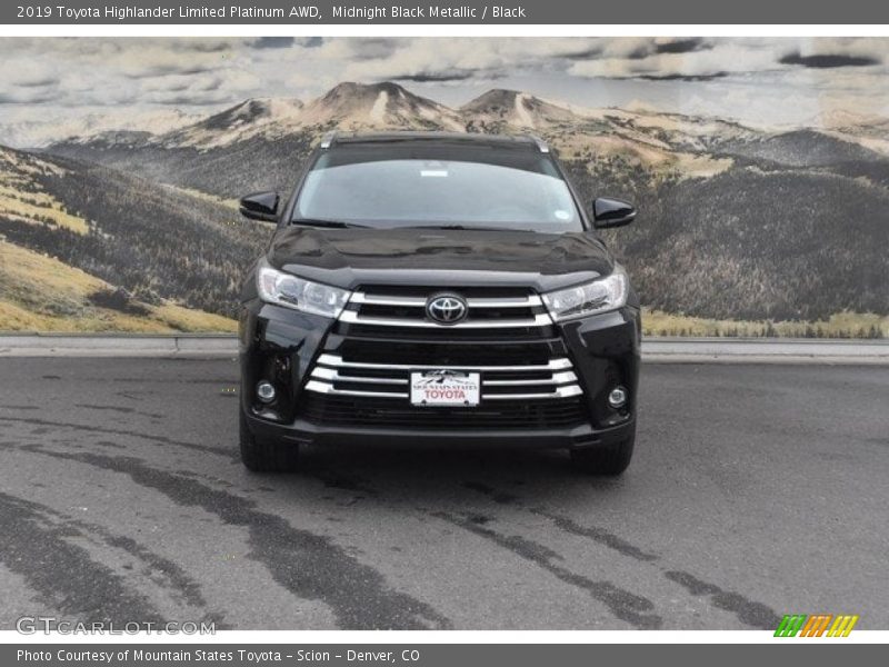 Midnight Black Metallic / Black 2019 Toyota Highlander Limited Platinum AWD