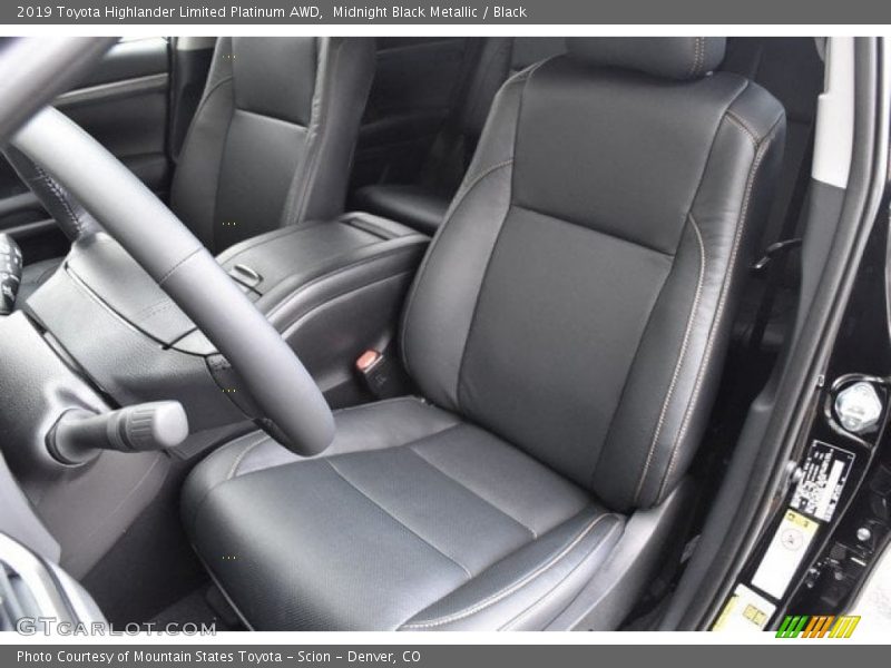 Midnight Black Metallic / Black 2019 Toyota Highlander Limited Platinum AWD