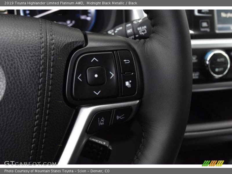 Midnight Black Metallic / Black 2019 Toyota Highlander Limited Platinum AWD