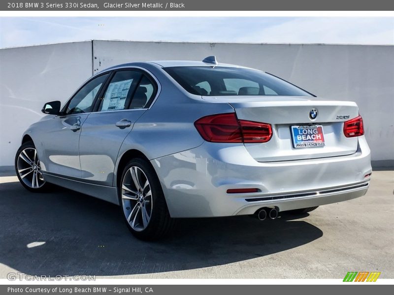 Glacier Silver Metallic / Black 2018 BMW 3 Series 330i Sedan