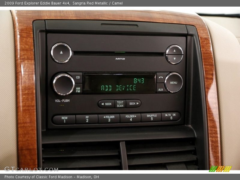 Sangria Red Metallic / Camel 2009 Ford Explorer Eddie Bauer 4x4