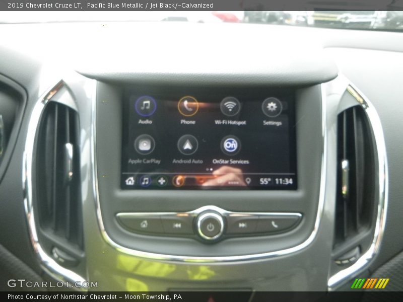 Pacific Blue Metallic / Jet Black/­Galvanized 2019 Chevrolet Cruze LT