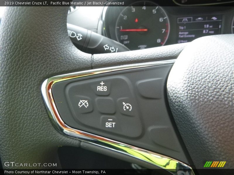 Pacific Blue Metallic / Jet Black/­Galvanized 2019 Chevrolet Cruze LT