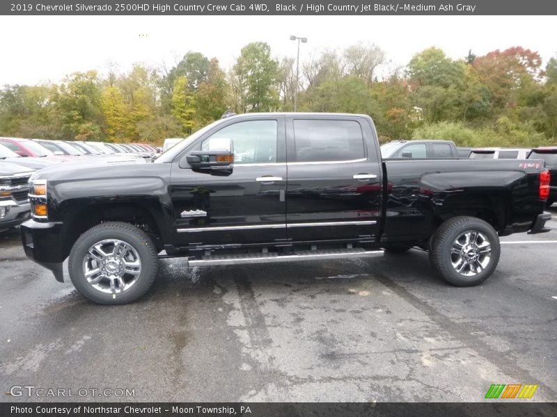 Black / High Country Jet Black/­Medium Ash Gray 2019 Chevrolet Silverado 2500HD High Country Crew Cab 4WD