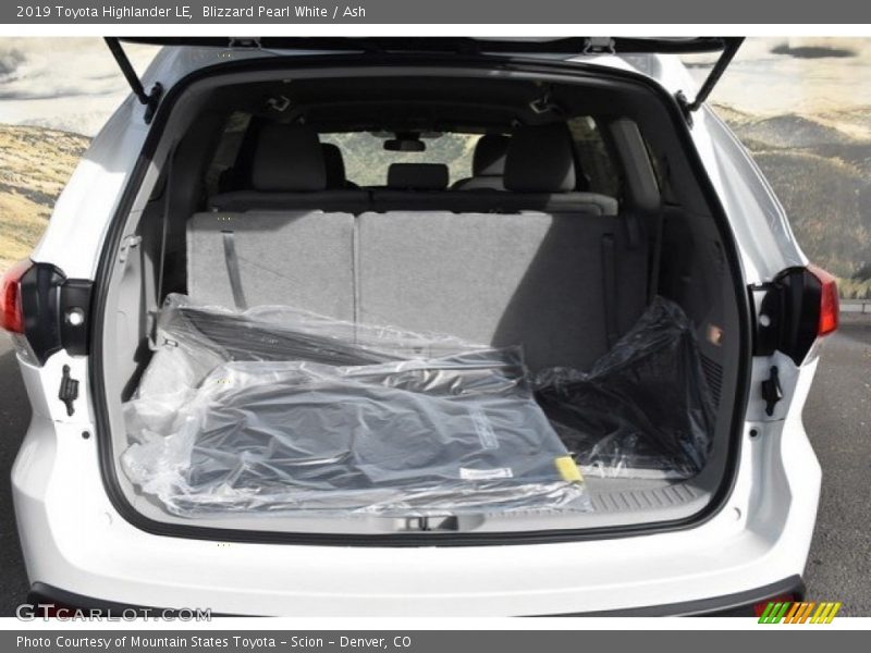 Blizzard Pearl White / Ash 2019 Toyota Highlander LE