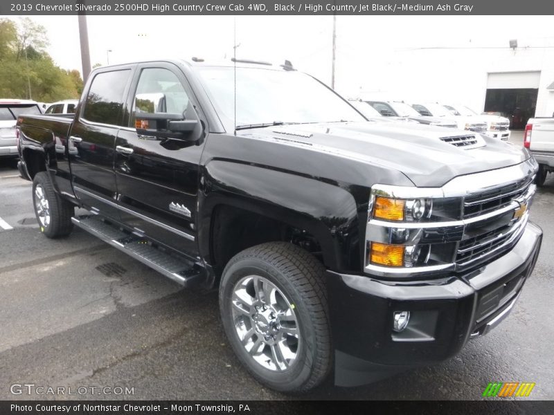 Black / High Country Jet Black/­Medium Ash Gray 2019 Chevrolet Silverado 2500HD High Country Crew Cab 4WD