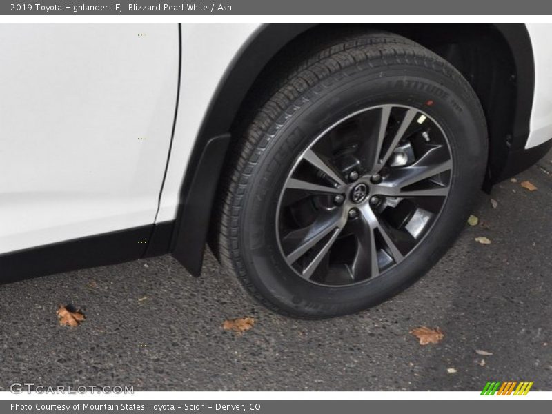 Blizzard Pearl White / Ash 2019 Toyota Highlander LE
