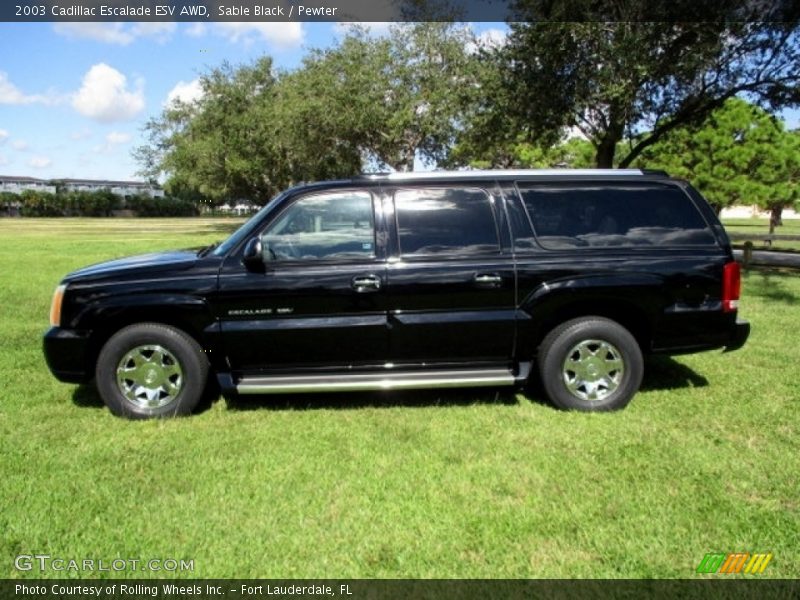 Sable Black / Pewter 2003 Cadillac Escalade ESV AWD