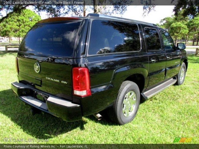 Sable Black / Pewter 2003 Cadillac Escalade ESV AWD