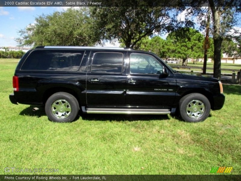 Sable Black / Pewter 2003 Cadillac Escalade ESV AWD