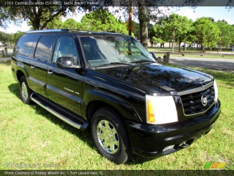 Sable Black / Pewter 2003 Cadillac Escalade ESV AWD