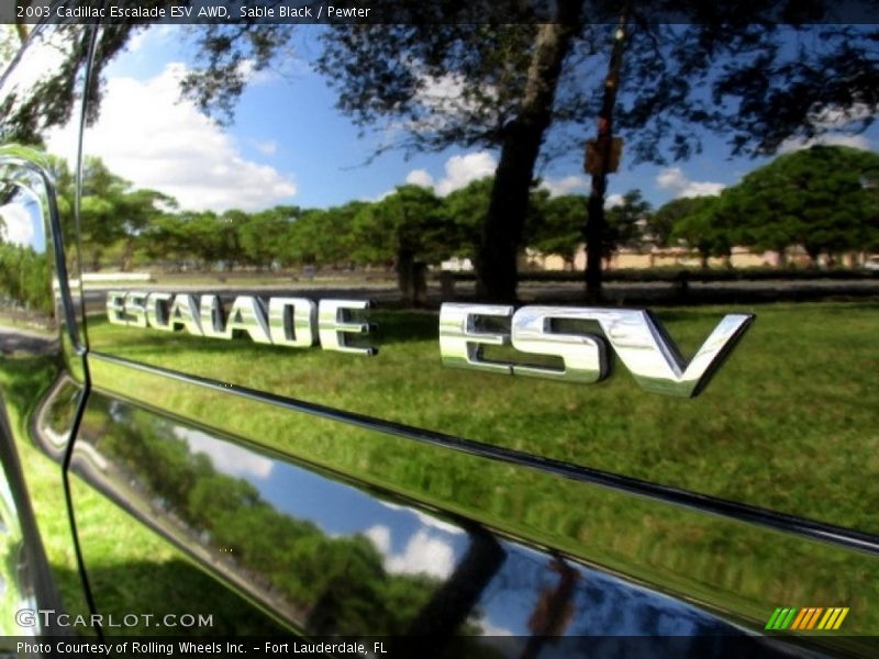 Sable Black / Pewter 2003 Cadillac Escalade ESV AWD