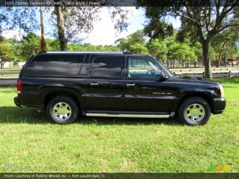 Sable Black / Pewter 2003 Cadillac Escalade ESV AWD