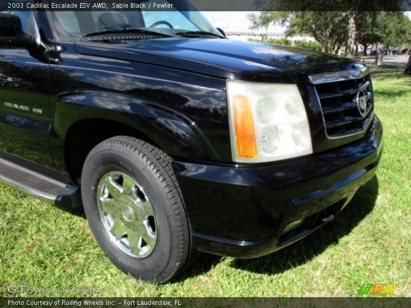Sable Black / Pewter 2003 Cadillac Escalade ESV AWD