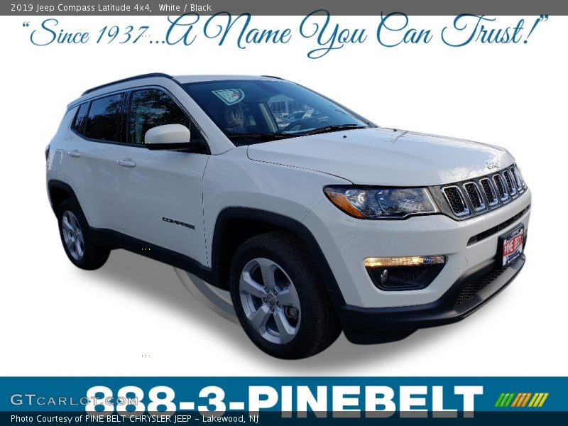 White / Black 2019 Jeep Compass Latitude 4x4