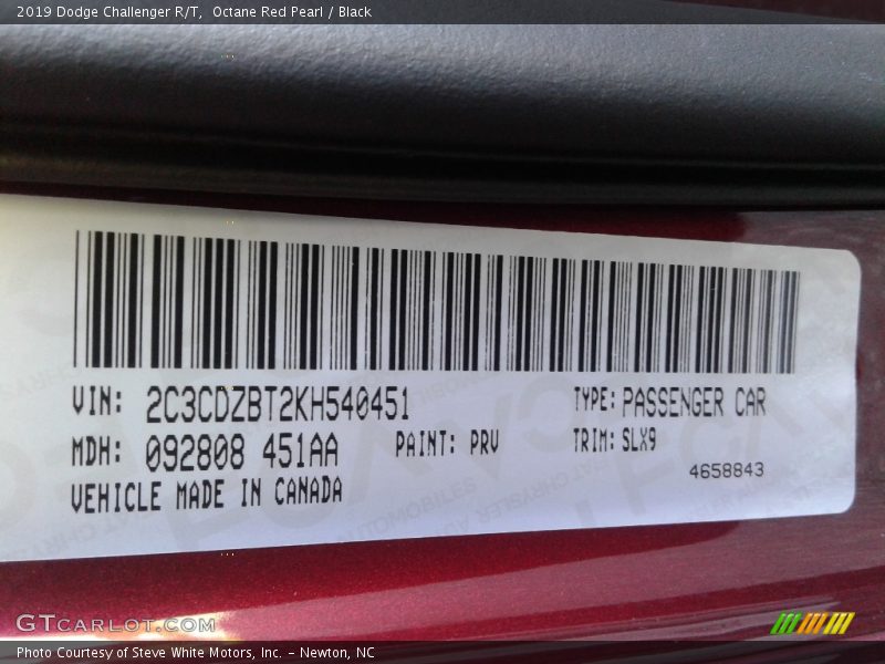 Octane Red Pearl / Black 2019 Dodge Challenger R/T
