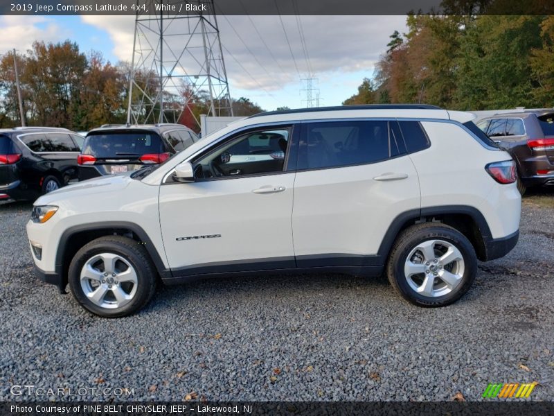 White / Black 2019 Jeep Compass Latitude 4x4