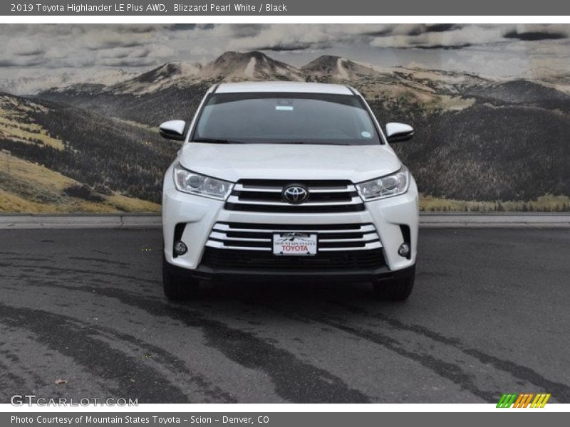 Blizzard Pearl White / Black 2019 Toyota Highlander LE Plus AWD
