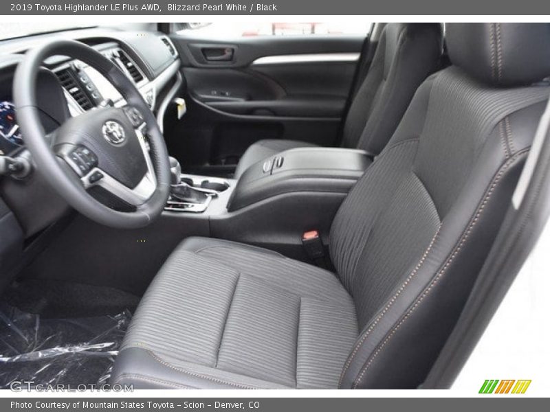 Blizzard Pearl White / Black 2019 Toyota Highlander LE Plus AWD