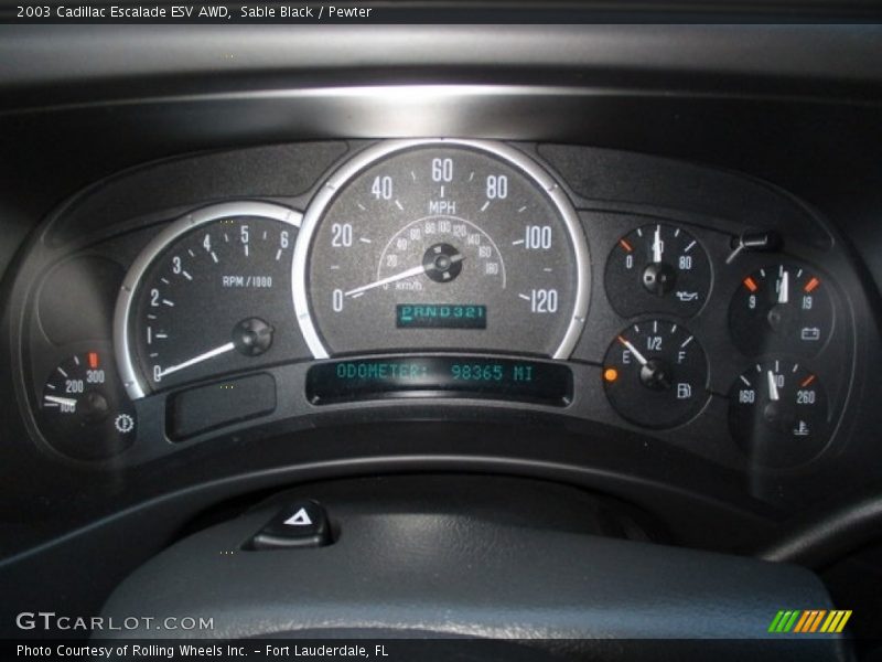 Sable Black / Pewter 2003 Cadillac Escalade ESV AWD