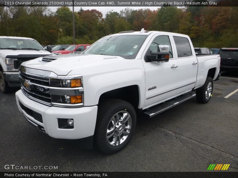 Summit White / High Country Jet Black/­Medium Ash Gray 2019 Chevrolet Silverado 2500HD High Country Crew Cab 4WD