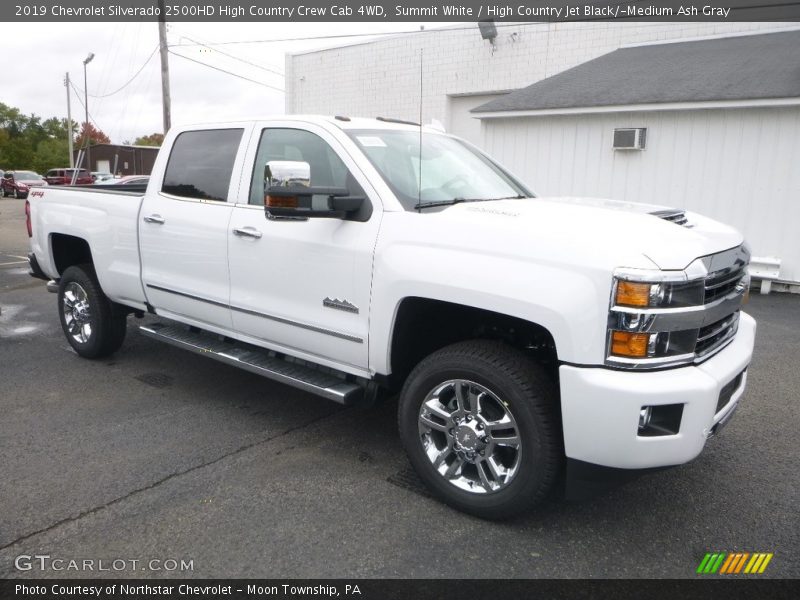 Summit White / High Country Jet Black/­Medium Ash Gray 2019 Chevrolet Silverado 2500HD High Country Crew Cab 4WD
