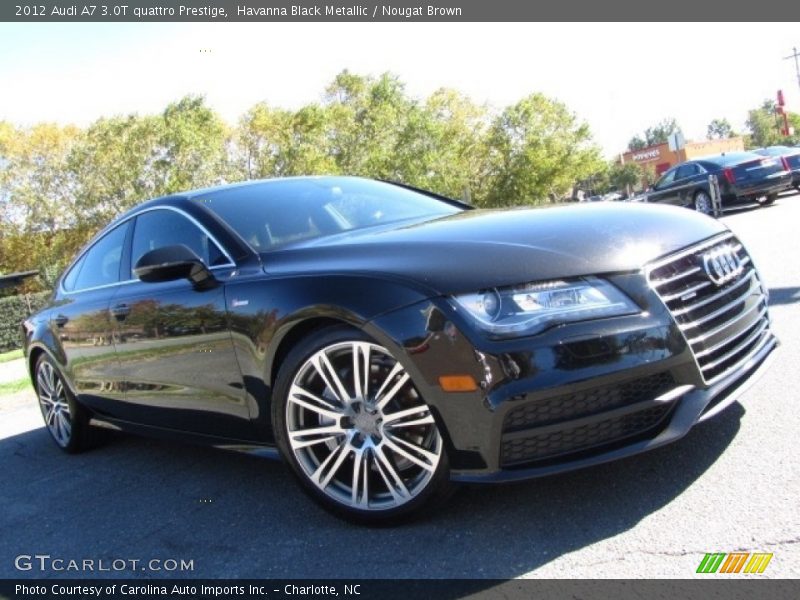 Havanna Black Metallic / Nougat Brown 2012 Audi A7 3.0T quattro Prestige