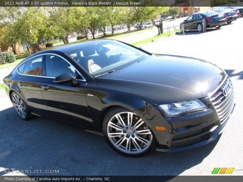 Havanna Black Metallic / Nougat Brown 2012 Audi A7 3.0T quattro Prestige