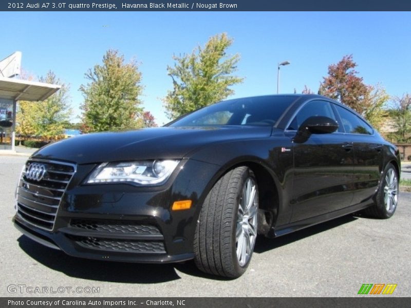 Havanna Black Metallic / Nougat Brown 2012 Audi A7 3.0T quattro Prestige